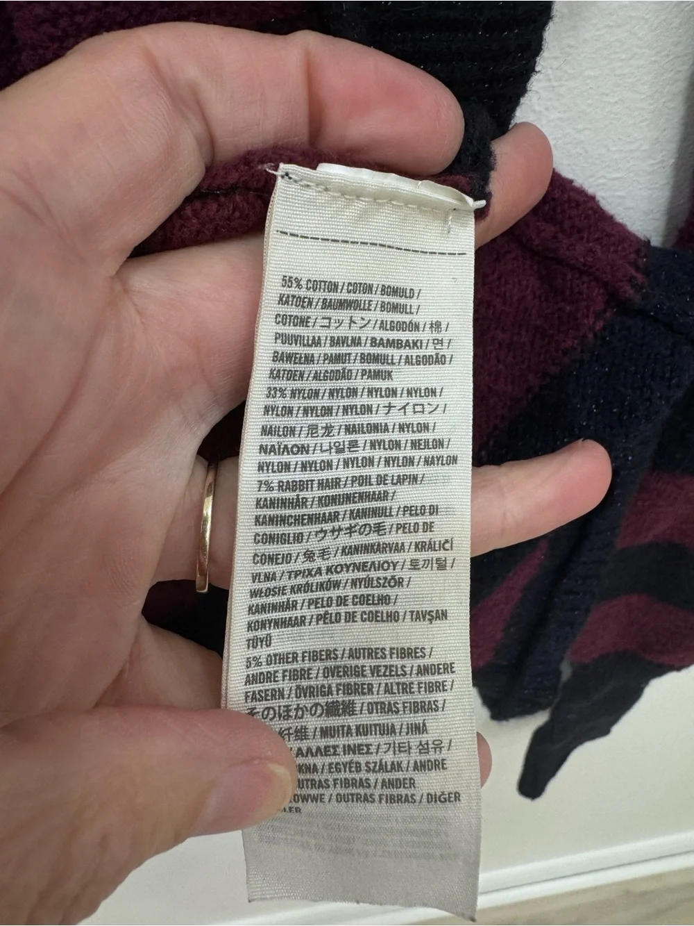 Hollister Y2K Open Front Rugby Style Cardigan Sweater wide striped Small